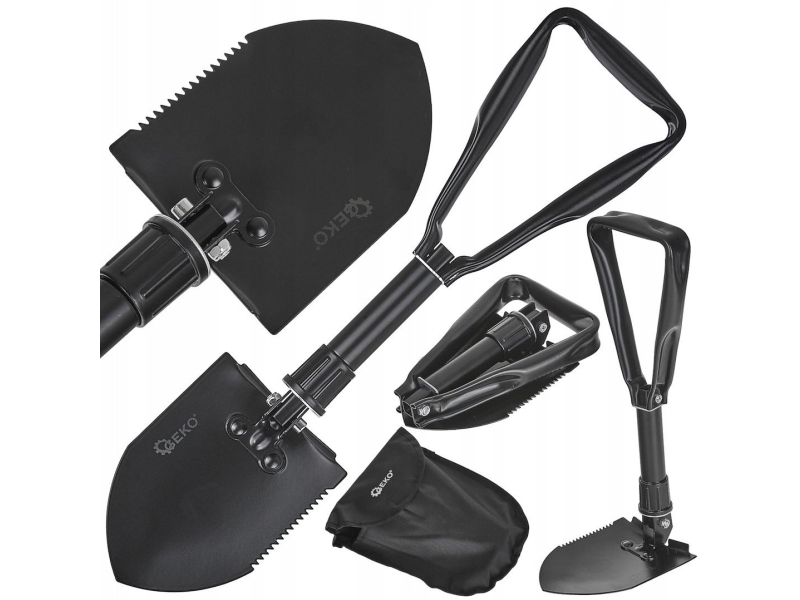 Foldespade 2i1 taktisk SORT SURVIVAL SERIES (40)