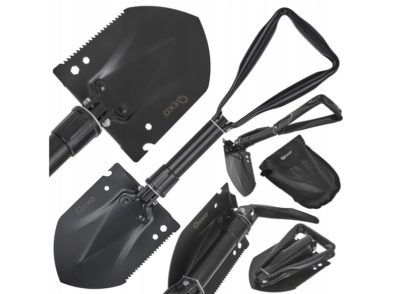 Foldespade 5i1 taktisk SORT SURVIVAL SERIES (24)