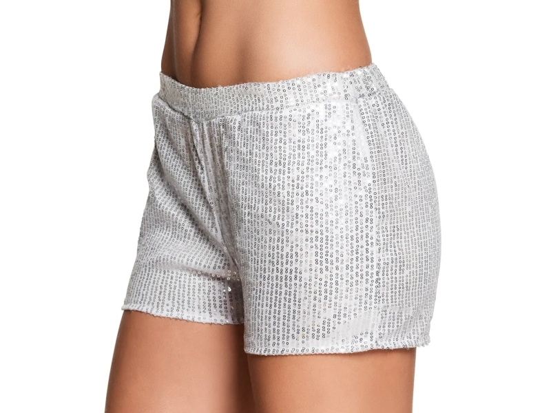 Paillet Hotpants Sølv