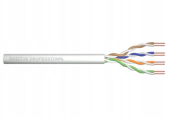 Digitus Cat.5E, U/Utp, B2ca, Awg 24/1, Lsoh Installationskabel, 500 M, Grå, Rulle
