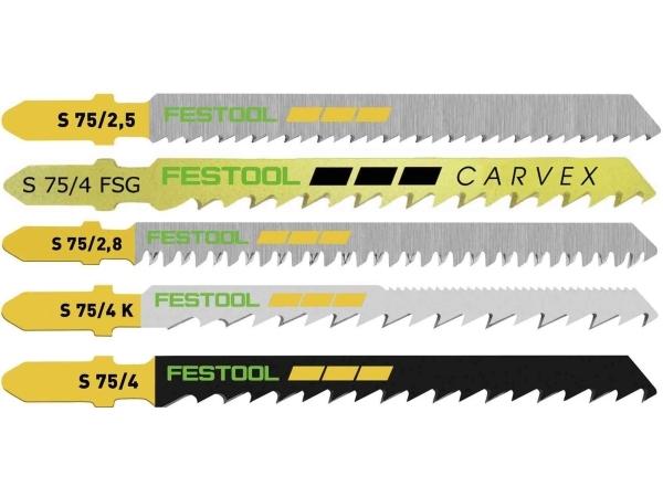 Festool 204275 Stiksavklinger Spånplade Krydsfiner Træ Høj Hastighed Stål Hss Sort Grå Gul