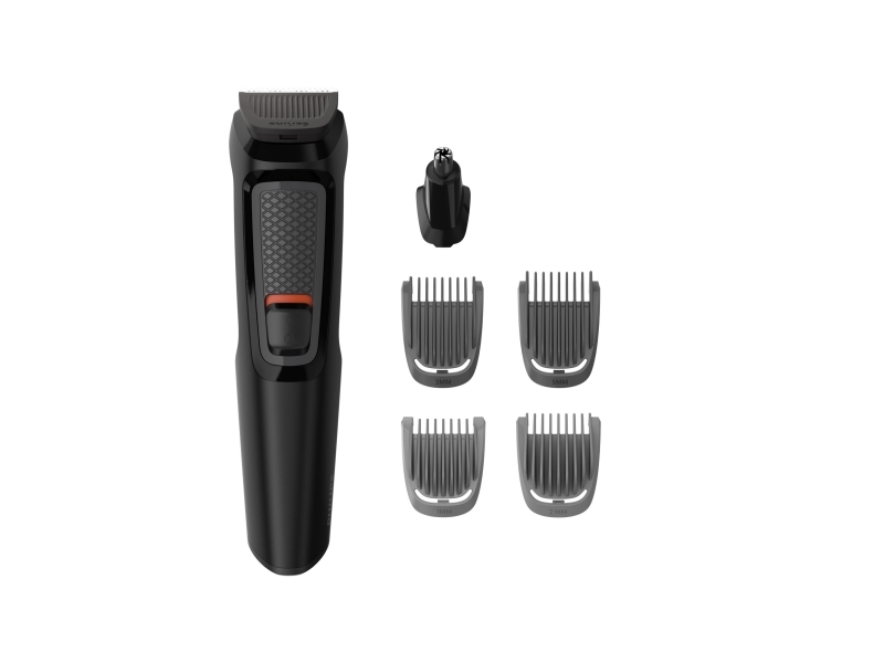 Philips MULTIGROOM Series 3000 MG3711/15, Svart, Rektangel, Skägg, Öra, Ögonbryn, Näsa, Rostfritt stål, Batteri, 60 min | Hårvård - Skägg- / Hårtrimmer - Skäggtrimmer | GameStuff