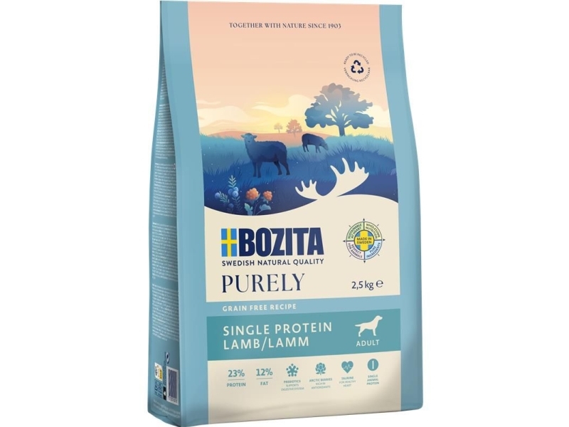 Bozita 9117384, Erwachsene, Jede Rasse, Lamm, 2,5 Kg