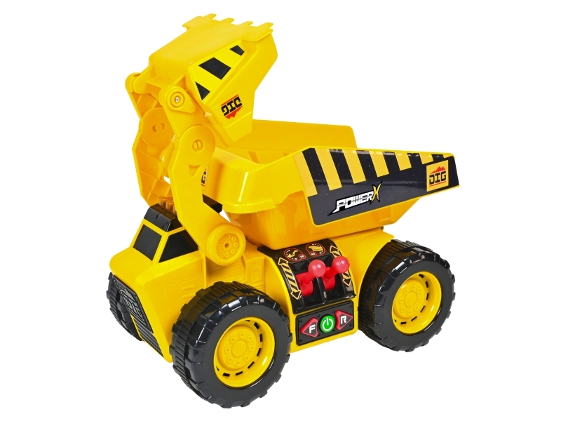 Power X Elektroniskt 2-i-1 Arbetsfordon med frontlastare och tippflak | Leksaker - Figurer & Dockor | GameStuff