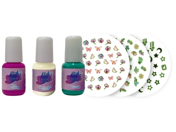 Real Uniq Nail Art Glow In Dark Tin Can Cdu