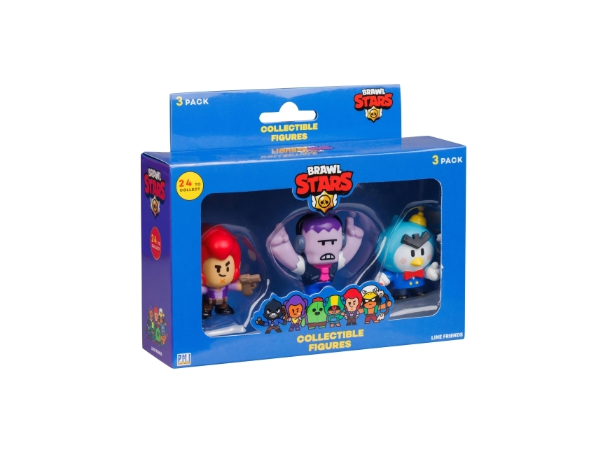 Brawl Stars Figure 3 Pack Window Box S1 Assorteret