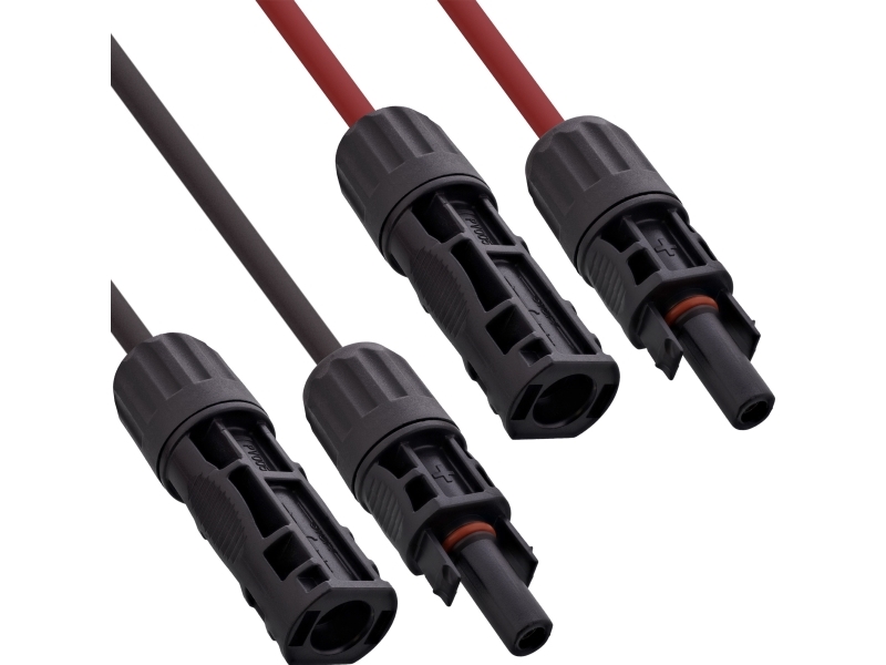 InLine 95407, Kabel för medelhög spänning, Röd, Svart, 0,7 mm, Förtennad koppar, 4 mm ², 1500 V | EL Artiklar - Kablar och ledningar - Enstaka ledare | GameStuff