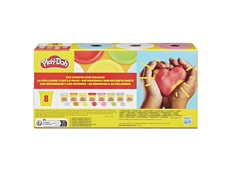 PLAY-DOH Compound 8 Pack, Rainbow, 3 Oz Regnbue