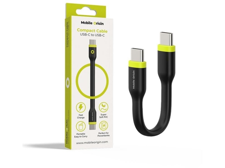 Kabel Usb Mobile Origin Usb-C - Usb-C 0.1 M Czarny (Comc-Usbc-Blk)