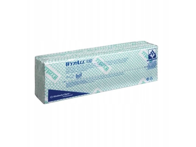Kimberly Clark WypAll X80 Critical Clean - foldet i halve grønne rengøringsklude - 25 stk