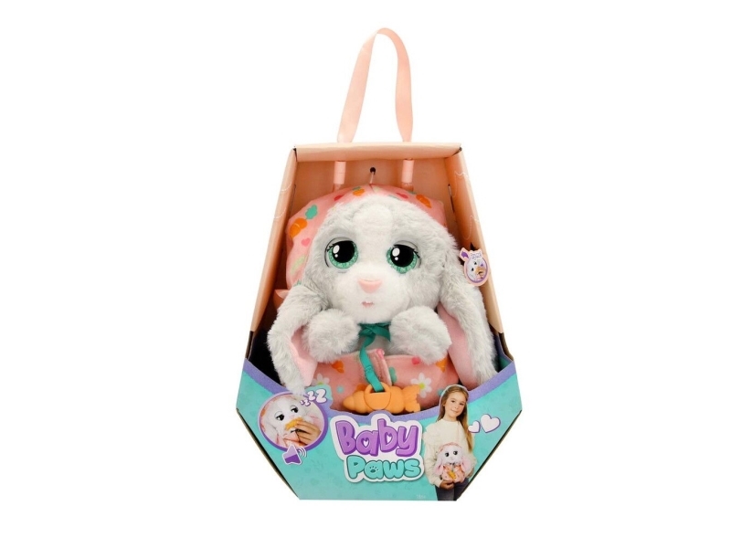 Baby Paws Interaktiv bamse - 24 cm - Bunny