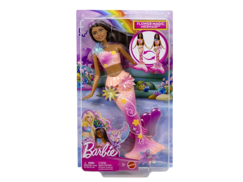 Havfruedukke med blomstrende blomster, undervandsmagi