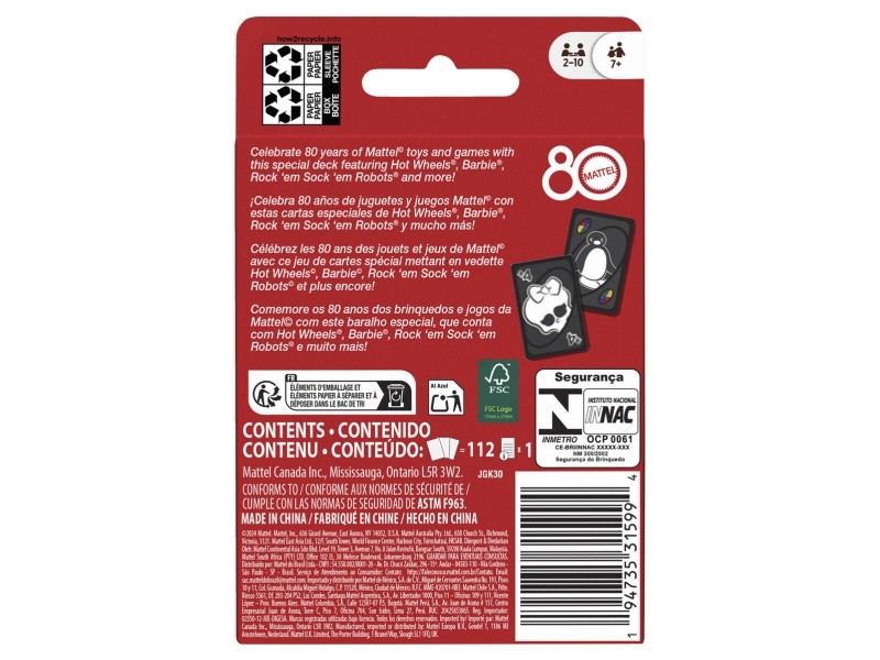 UNO Mattel 80th Ruby Red | LEGO® - Alla LEGO | GameStuff
