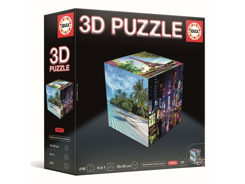 Educa 3D Puzzle Cube Travel