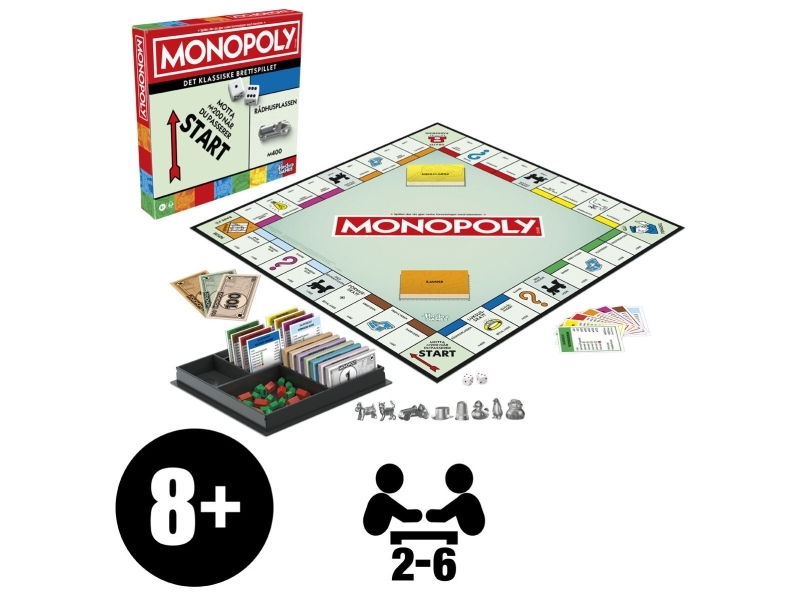 Hasbro Monopoly brætspil Classic Refresh NO