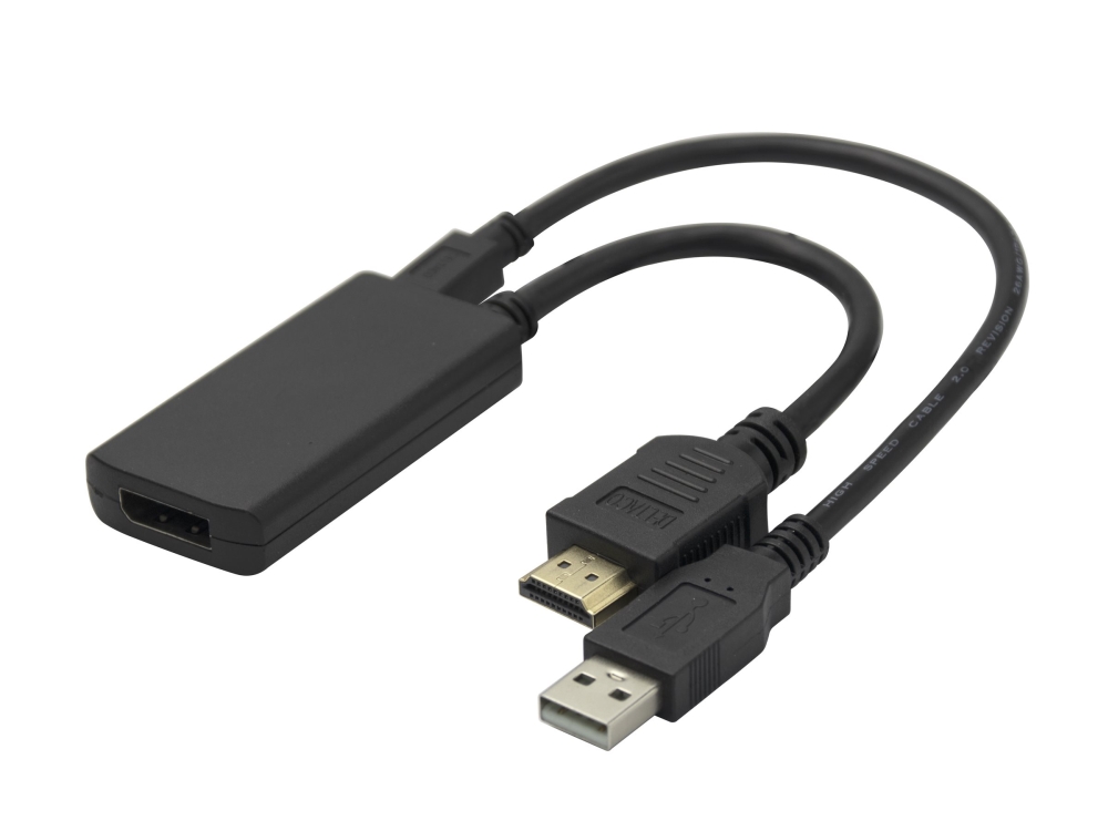 Deltaco 1902013, 0,2 M, Hdmi Typ A (Standard), Displayport, Männlich, Weiblich, Gerade