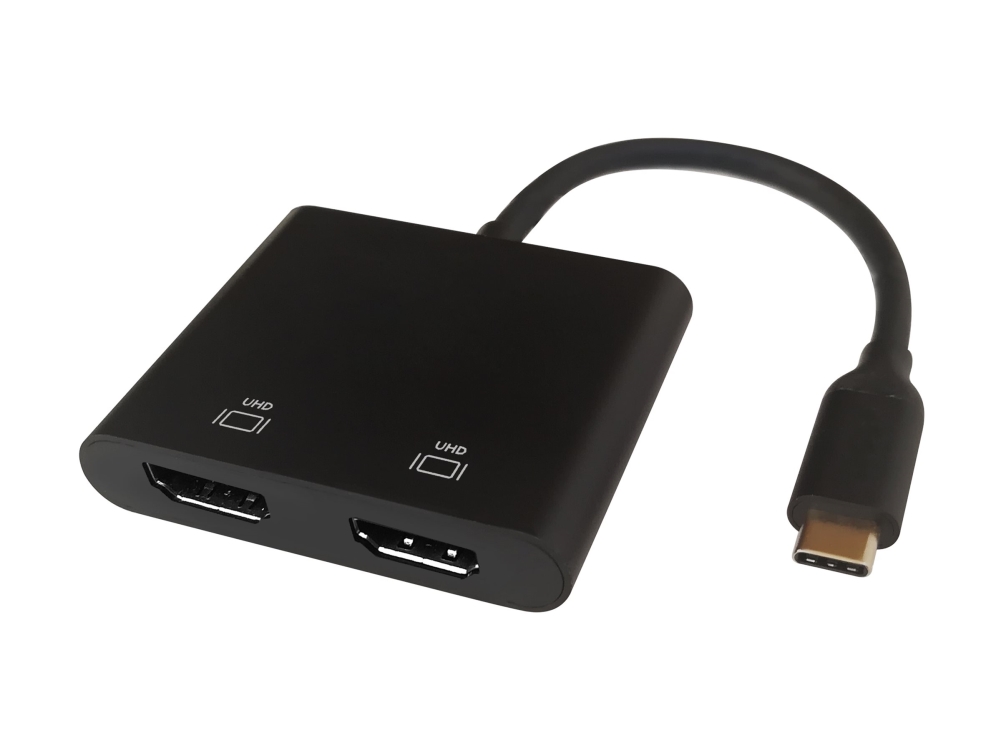 Deltaco Usbc-2Hdmi, 0,1 M, Usb Typ-C, Hdmi, Männlich, Weiblich, Gerade