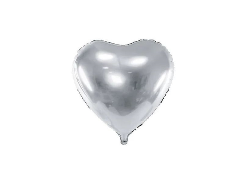 Folienballon Herz, Silber