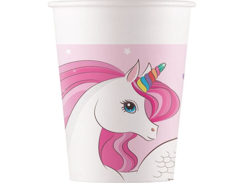 Procos Einhorn Regenbogenfarbe Pappbecher (93759)