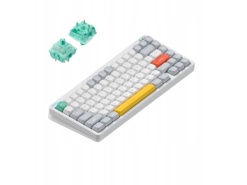 Nuphy - Halo75 v2 Trådløst mekanisk tastatur - Trådløst mekanisk tastatur Ionic White Mint