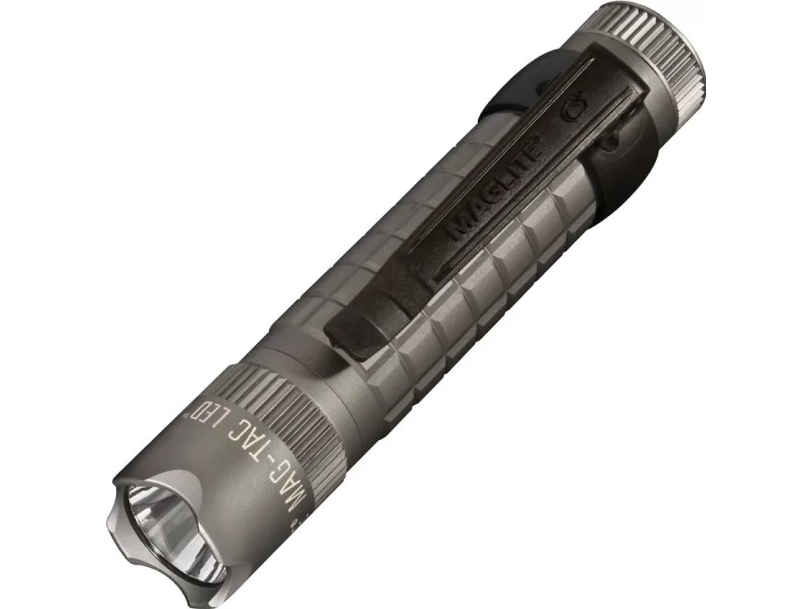 Maglite Mag-Tac Lommelygte Med Kronet Ramme, Grå