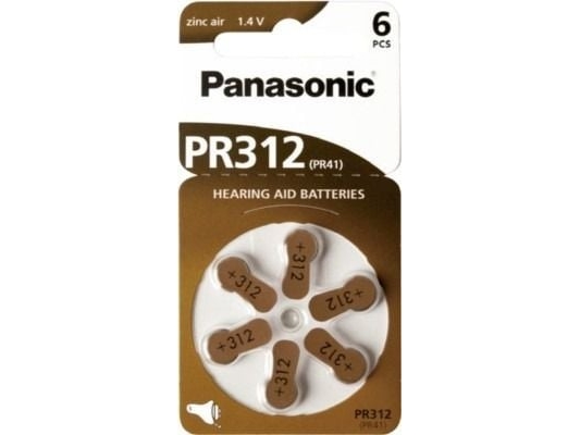 Vienkartinės „Panasonic“ Cinko-Oro Za Baterijos, 6 Vnt. Pakuotė