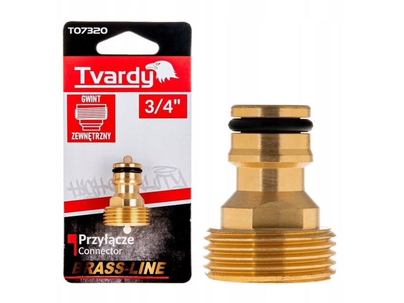 Hårde Udvendige Gevind Tilslutningskoblinger 3/4" Brass-Line (10/80)