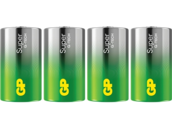 D-Batterie Gp-Batterien Super Alkaline Mangan 1,5 V 4 St