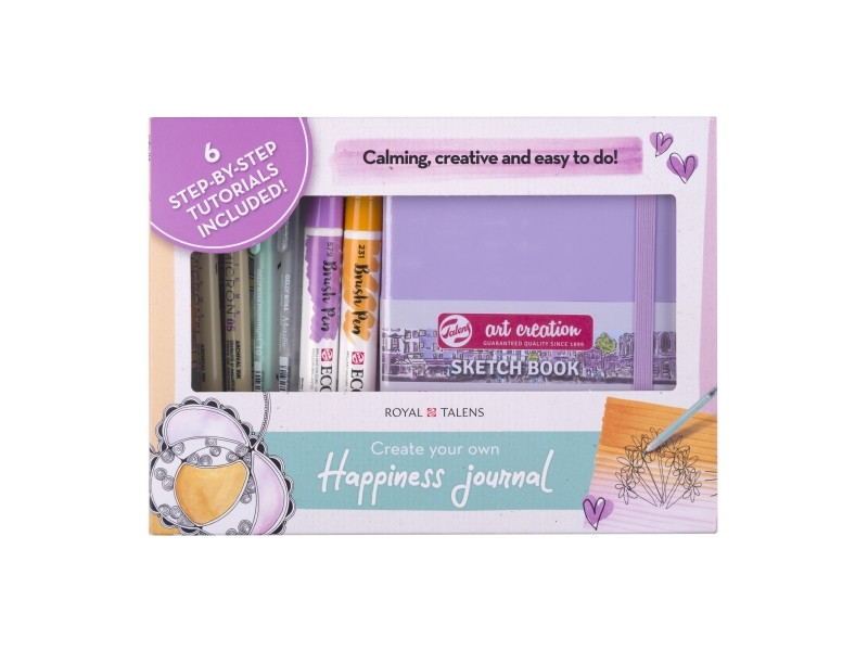 Happiness Journal Set | Skola & Hobby - Konstmaterial - Akvareller och vattenfärger | GameStuff