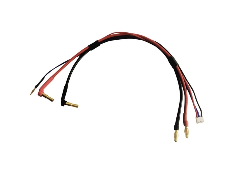 XCeed Laddningskabel [2x 4 mm guldkontakt - 2x 4 mm guldkontakt, 5 mm guldkontakt] 0,60 m extremt flexibel XCD-107265 | Radiostyrd - Elektronik - Batterier & Laddare | GameStuff