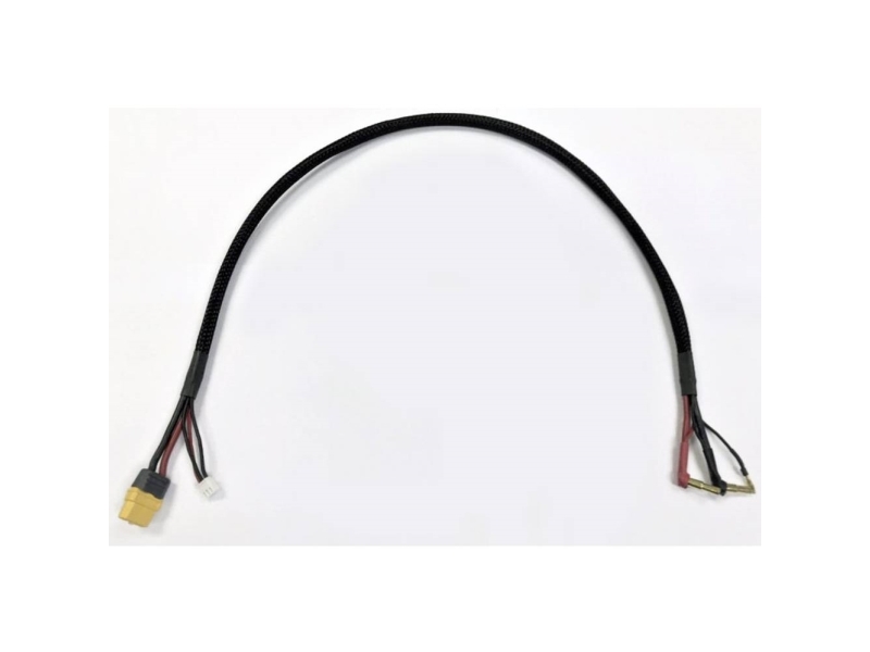 XCeed Opladningskabel [2x XT60 - 2x 4 mm guldkontaktstik, 5 mm guldkontaktstik] 0.60 m ekstremt fleksibelt XCD-107267