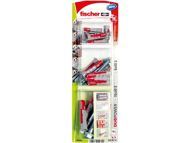 Fischer 536249 Duopower 6,8,10 S K Nv Universalrawplug 1 Set