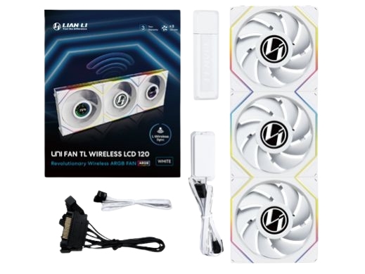 Lian Li 12tllcd1w3w Ventilator 12 Cm 350 Rpm 1900 Rpm Hvid