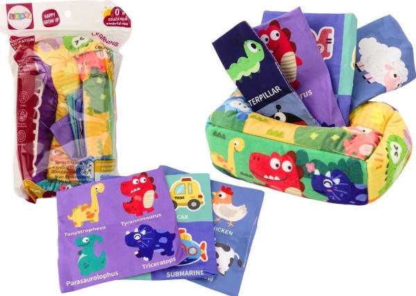 Leantoys Soft Wipes Box 6 Stoffe 3 Rascheltücher Farbig