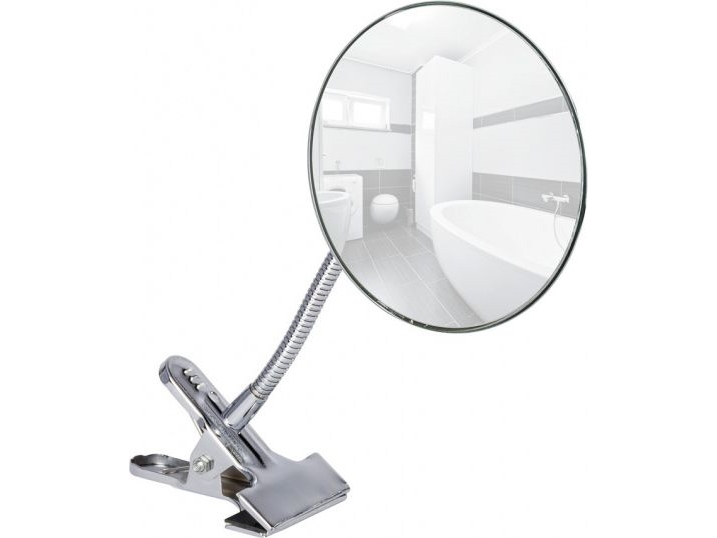Wenko kosmetikspejl badeværelsesspejl Clip 27 x 15 cm sølvstål