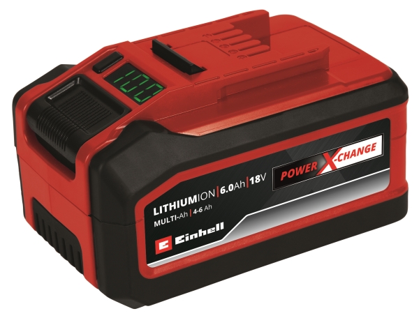 Einhell 4511502, Battery, Lithium-Ion (Li-Ion), 6 Ah, 18 V, Einhell, Black, Red