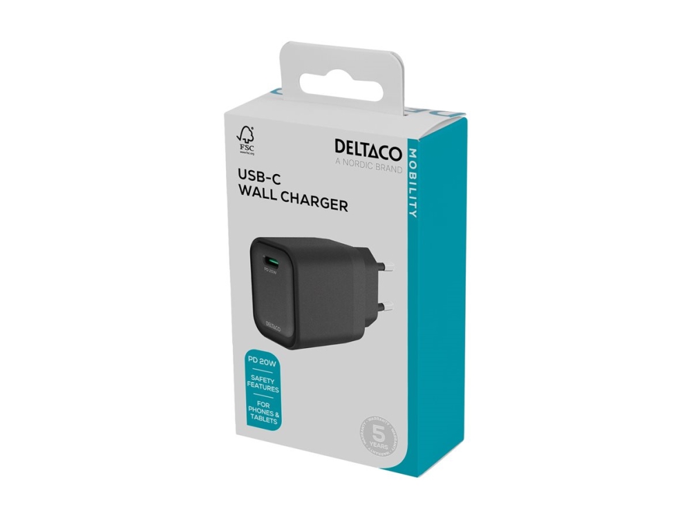 Deltaco Usbc-Ac151, Drinnen, Ac, 12 V, Schwarz