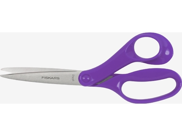 FISKARS TEEN ergo universal saks 20cm skole kontor violet 1067865