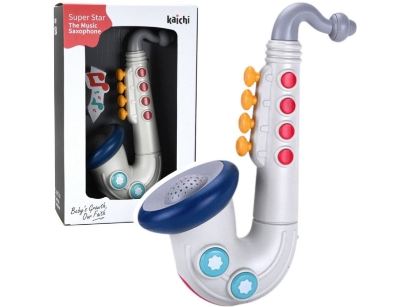 Lean Toys Interaktyvus muzikinis saksofonas vaikams, 31x7x11 cm