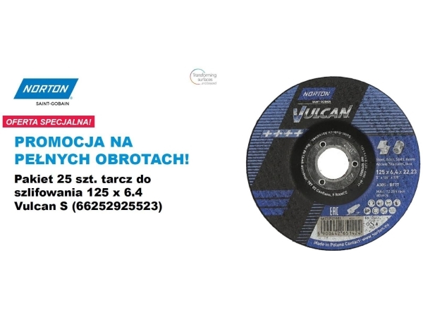 Norton Vulcan Schleifscheibe 125Mm X 6.4Mm A30s Für Metall /25Stk.