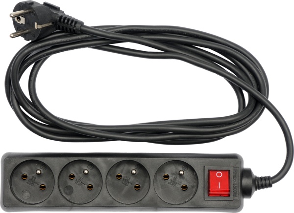 Vorel 4 - Socket Undertaking 3,0M Black, Switch 72631