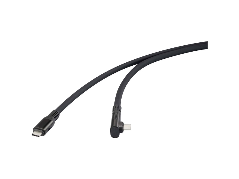 Renkforce Rf-6438138, 1 M, Usb C, Usb C, Usb4 Gen 2X2, 40 Gbit/Sek., Sort