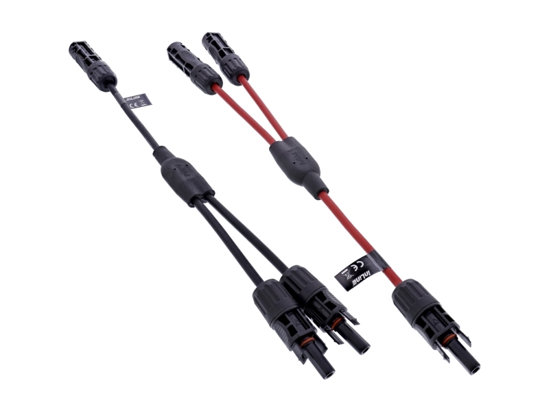 InLine 95020, Kabelsæt, Sort, Rød, 4 mm², IP68, Standard4/MC4/PV4, Hanstik