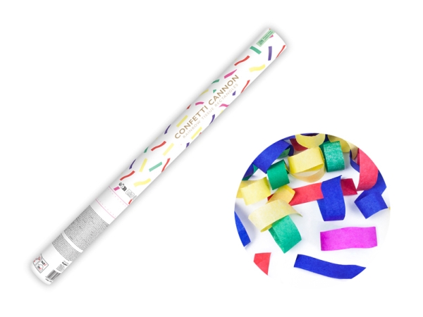 PartyDeco TUKN60, Konfettikanon, Blandade färger, Rand, papper, 600 mm, 1 styck | TV, Ljud & Bild - Musikstudio - Effekt utrustning | GameStuff