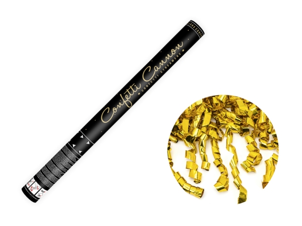 PartyDeco TUKSE60-019M, Konfettikanon, Guld, Metallisk, 1 färger, Rand, 600 mm, 1 styck | TV, Ljud & Bild - Musikstudio - Effekt utrustning | GameStuff