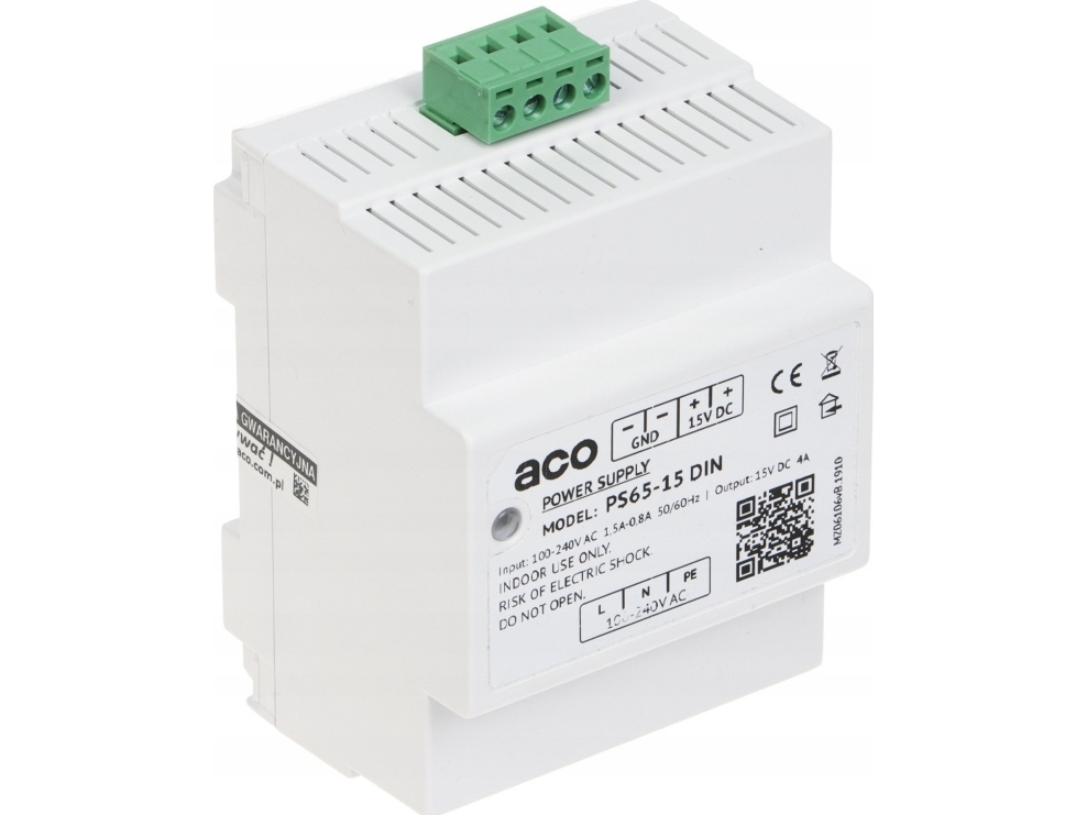 ACO SWITCHING POWER SUPPLY PS65-15-DIN ACO