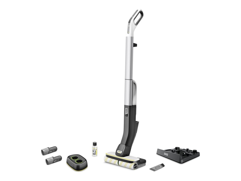 Kärcher FC 4-4 Battery Set - Golvrengörare - spak - utan påse - sladdlös - 2 batterier, laddare medföljer | Vitvaror - Dammsugare - Sladdlösa Dammsugare | GameStuff