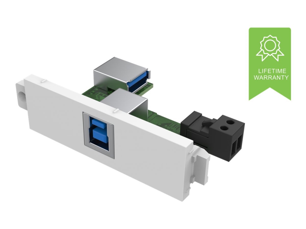 Vision Techconnect 3 Usb-B Module With Active Booster Circuit - Modulær Facilitet Plade Snape-In - Usb Type B