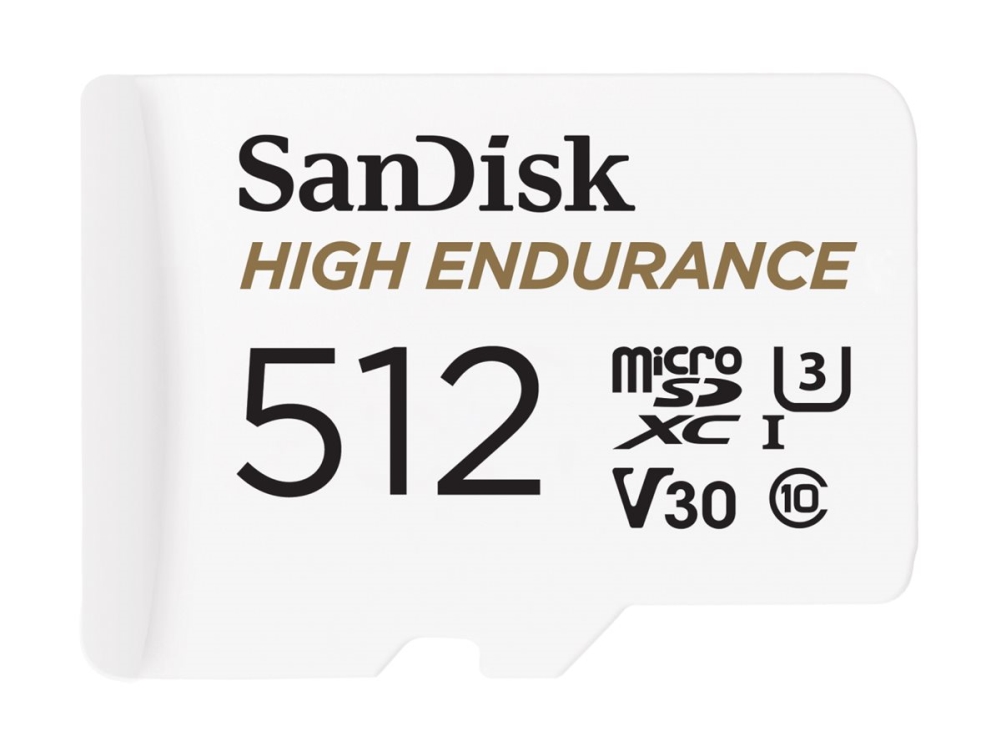 Sandisk High Endurance - Flash-Speicherkarte (Microsdxc-Zu-Sd-Adapter Im Lieferumfang Enthalten) - 512 Gb - Video Class V30 / Uhs-I U3 / Class10 - Mi