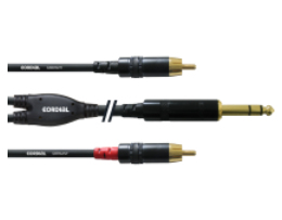 Cordial Cfy 1.5 Vcc, 2 X Rca, Hanstik, 6.35Mm, Hanstik, 1,5 M, Sort